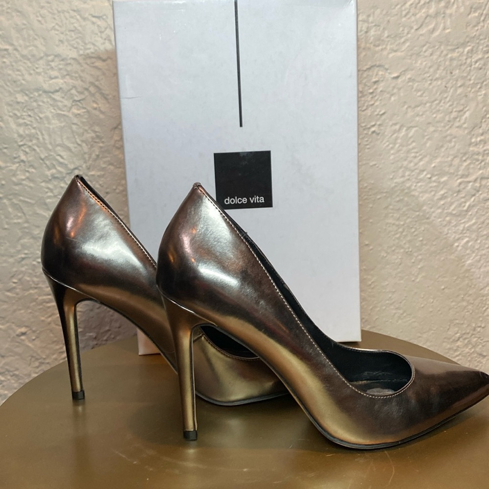 Dolce Vita Metal Pewter Heels